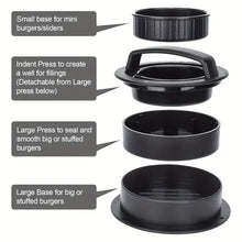 Burger Press Mold & Patty Press Maker -3 in 1 Stuffed Hamburger Patty Maker Perfect for Beef, Chicken Patties - Kitchen Press To