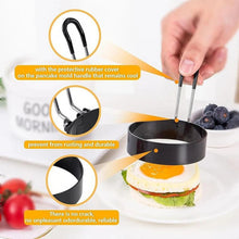 Stainless Steel Egg Ring, 2/4/5counts/set Round Egg Ring for Frying with Silicone Handle, Egg Ring for Griddle Breakfast Cooking
